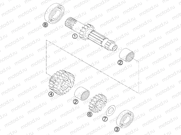 TRANSMISSION I - MAIN SHAFT