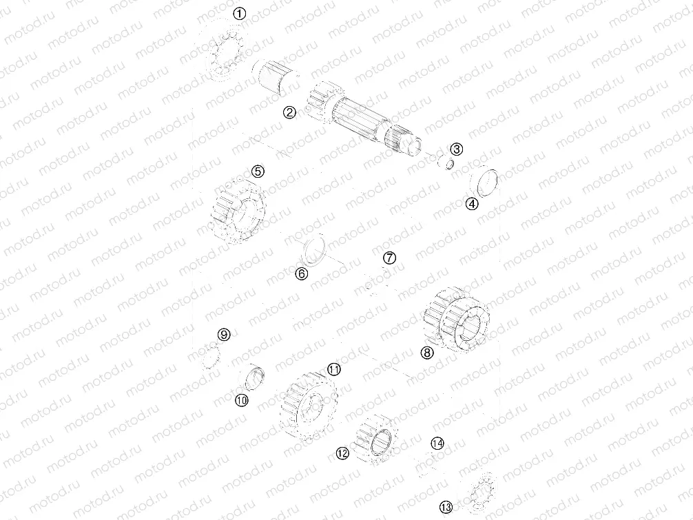 TRANSMISSION I - MAIN SHAFT