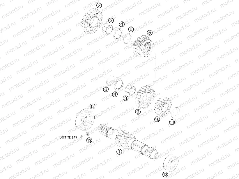 TRANSMISSION I - MAIN SHAFT
