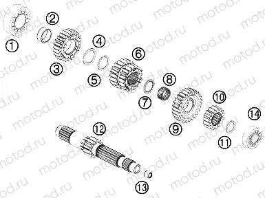 TRANSMISSION I - MAIN SHAFT
