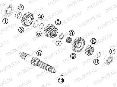 TRANSMISSION I - MAIN SHAFT