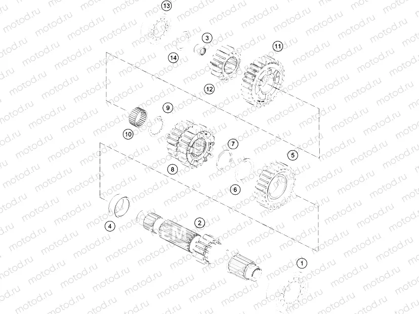 TRANSMISSION I - MAIN SHAFT