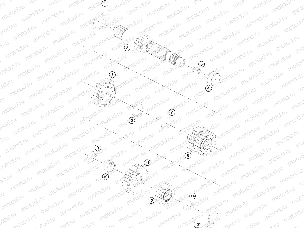 TRANSMISSION I - MAIN SHAFT