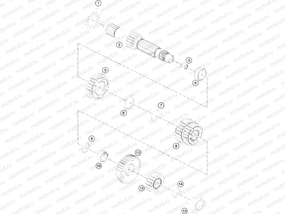 TRANSMISSION I - MAIN SHAFT
