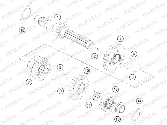 TRANSMISSION I - MAIN SHAFT