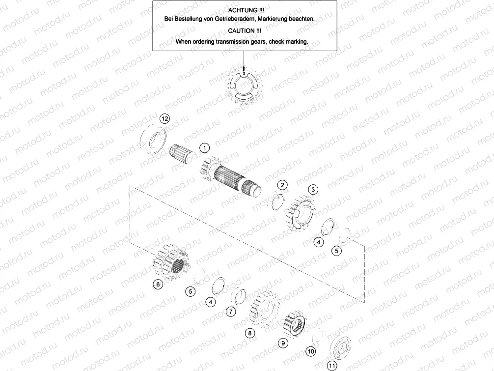 TRANSMISSION I - MAIN SHAFT