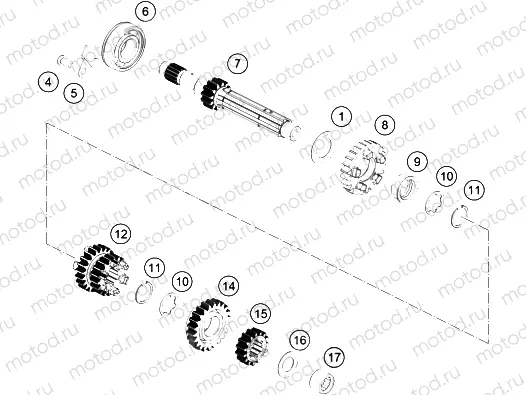 TRANSMISSION I - MAIN SHAFT