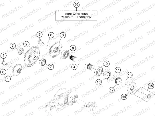 TRANSMISSION I - MAIN SHAFT