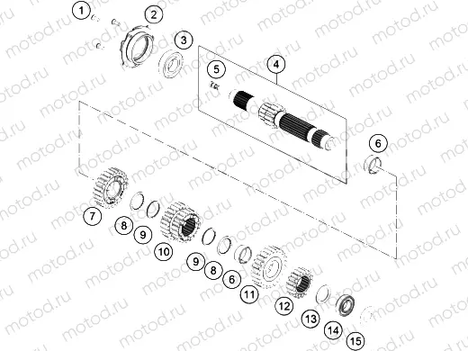 TRANSMISSION I - MAIN SHAFT