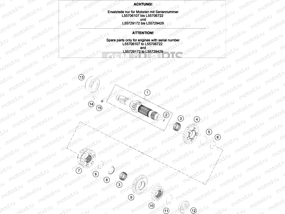 TRANSMISSION I - MAIN SHAFT