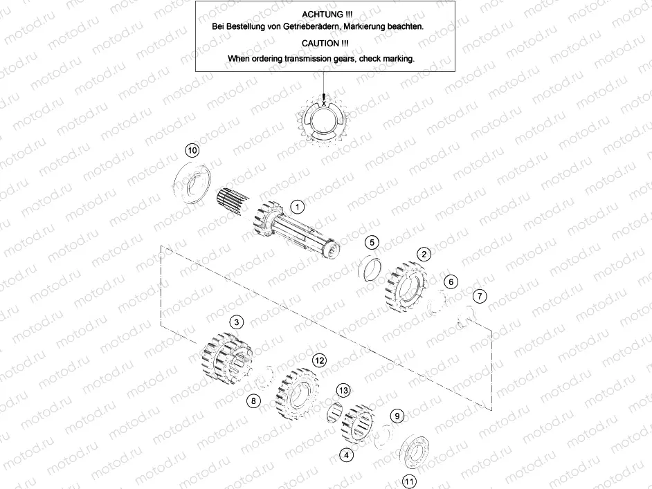 TRANSMISSION I - MAIN SHAFT
