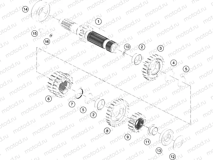 TRANSMISSION I - MAIN SHAFT