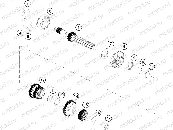 TRANSMISSION I - MAIN SHAFT|Engine|33