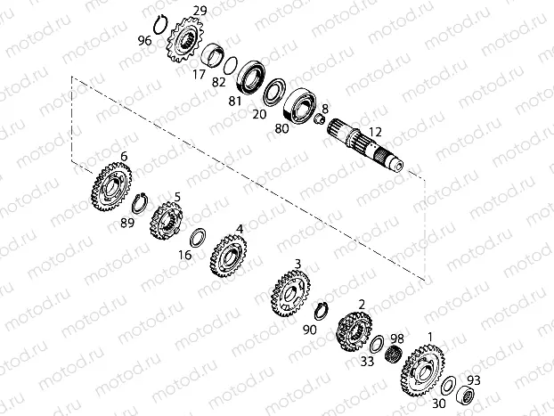 TRANSMISSION II - COUNTERSHAFT