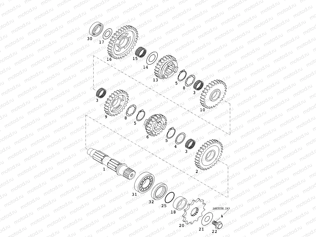 TRANSMISSION II - COUNTERSHAFT