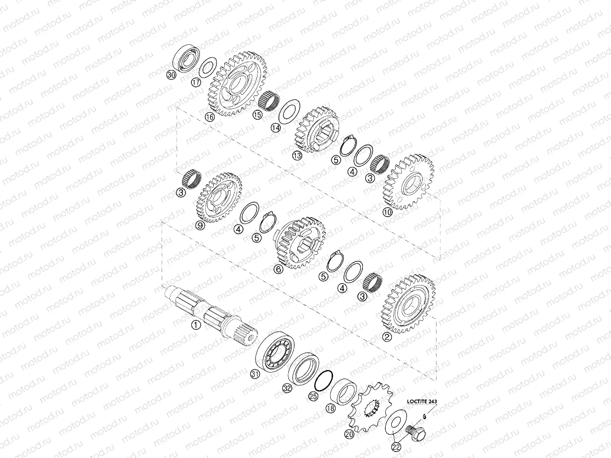 TRANSMISSION II - COUNTERSHAFT