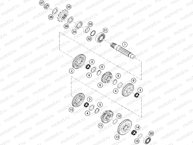 TRANSMISSION II - COUNTERSHAFT