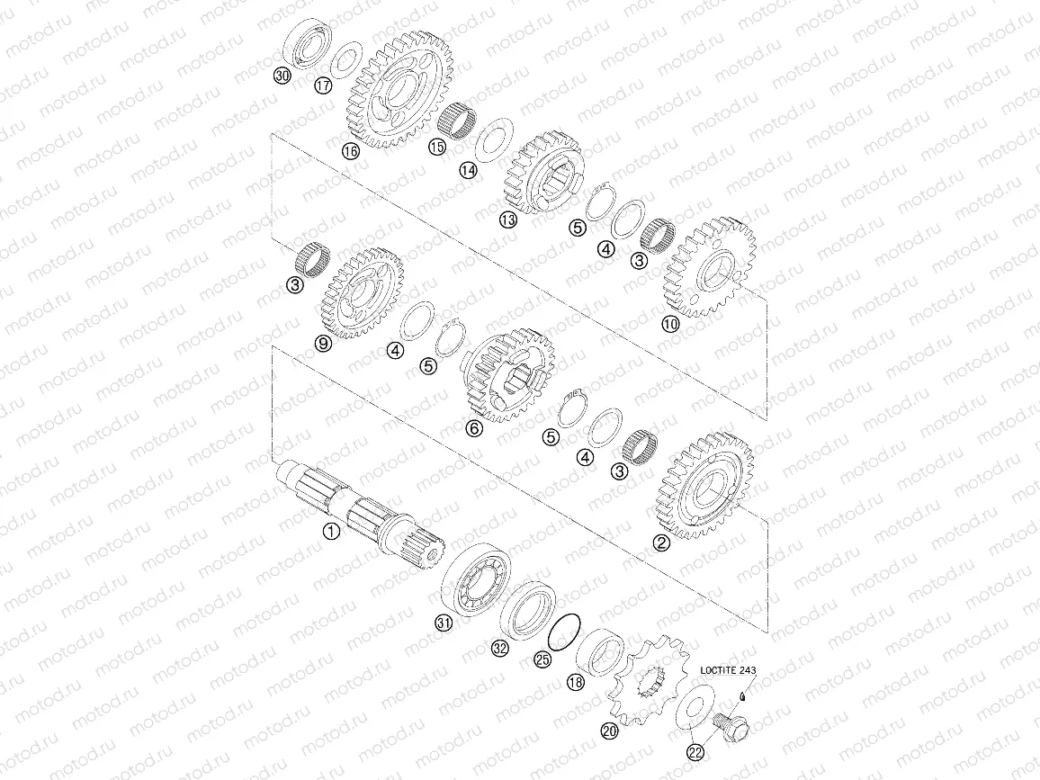 TRANSMISSION II - COUNTERSHAFT