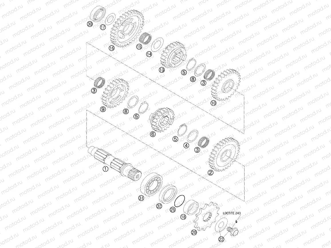 TRANSMISSION II - COUNTERSHAFT
