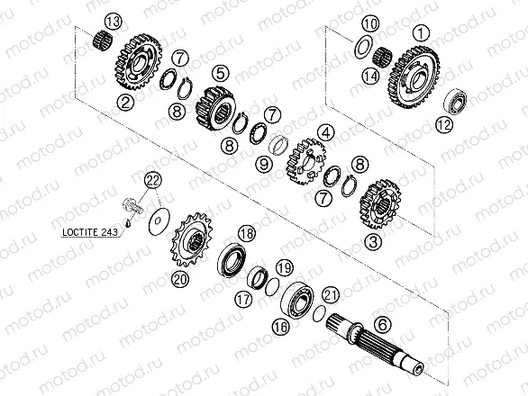 TRANSMISSION II - COUNTERSHAFT