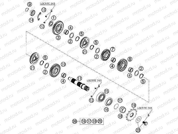 TRANSMISSION II - COUNTERSHAFT