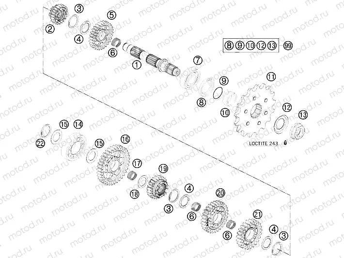 TRANSMISSION II - COUNTERSHAFT