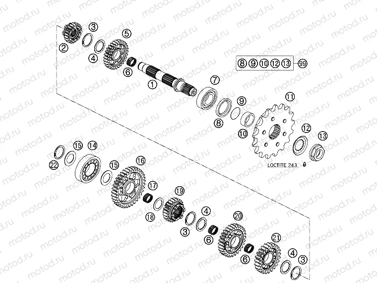 TRANSMISSION II - COUNTERSHAFT