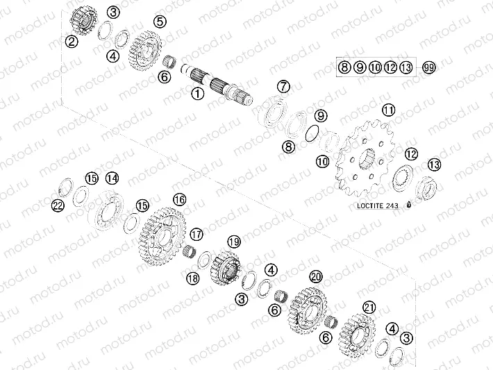 TRANSMISSION II - COUNTERSHAFT
