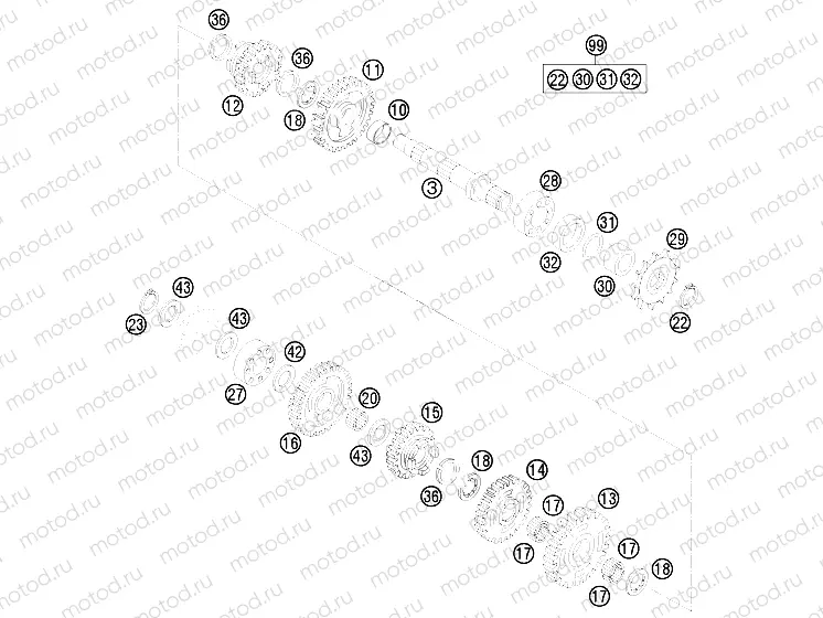 TRANSMISSION II - COUNTERSHAFT