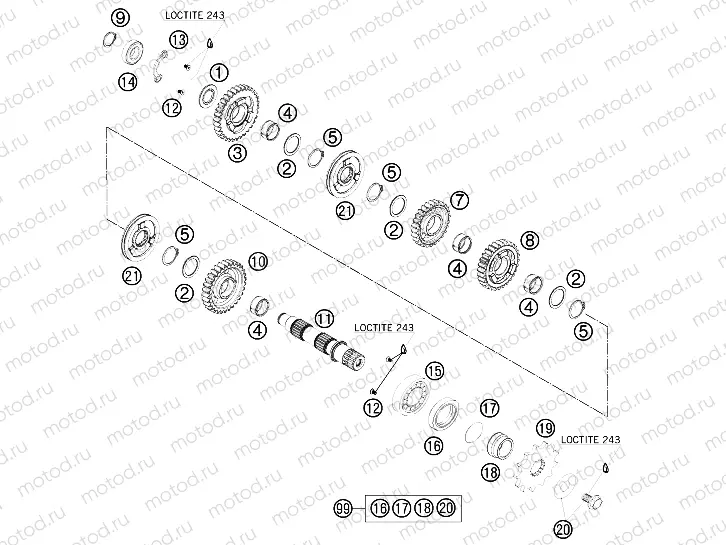TRANSMISSION II - COUNTERSHAFT
