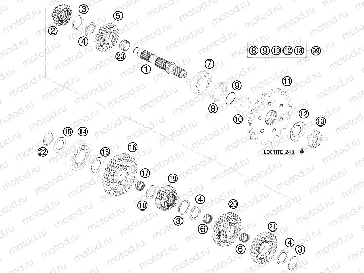 TRANSMISSION II - COUNTERSHAFT