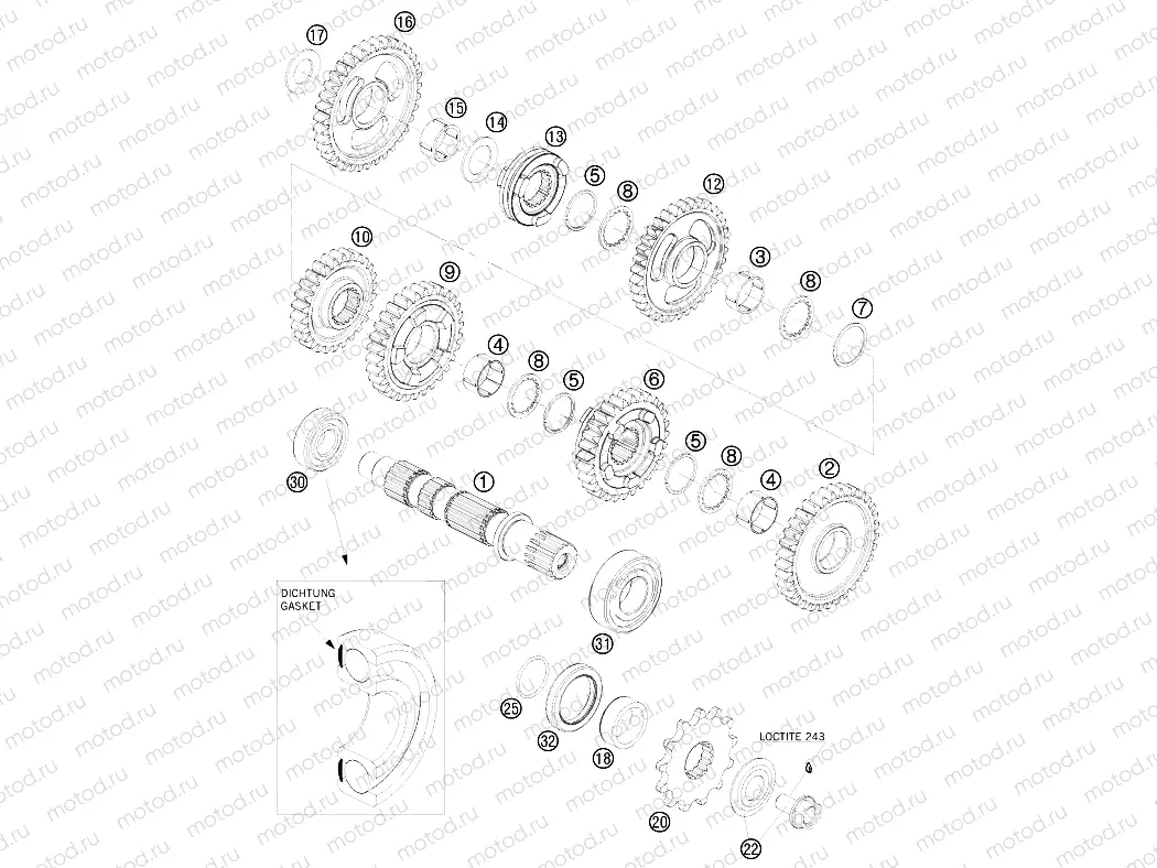 TRANSMISSION II - COUNTERSHAFT