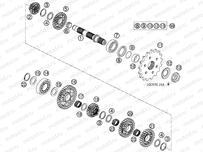 TRANSMISSION II - COUNTERSHAFT