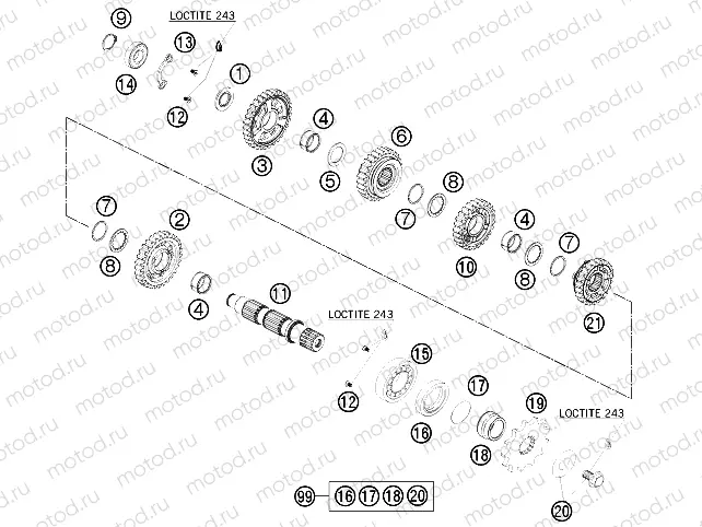 TRANSMISSION II - COUNTERSHAFT