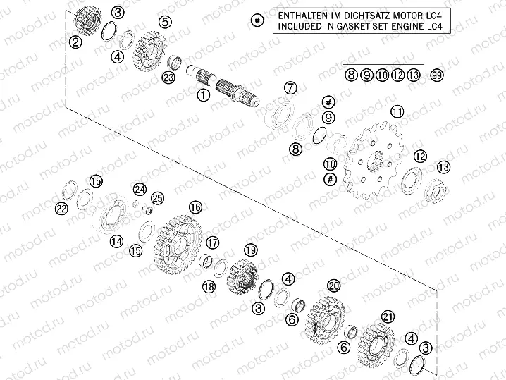 TRANSMISSION II - COUNTERSHAFT