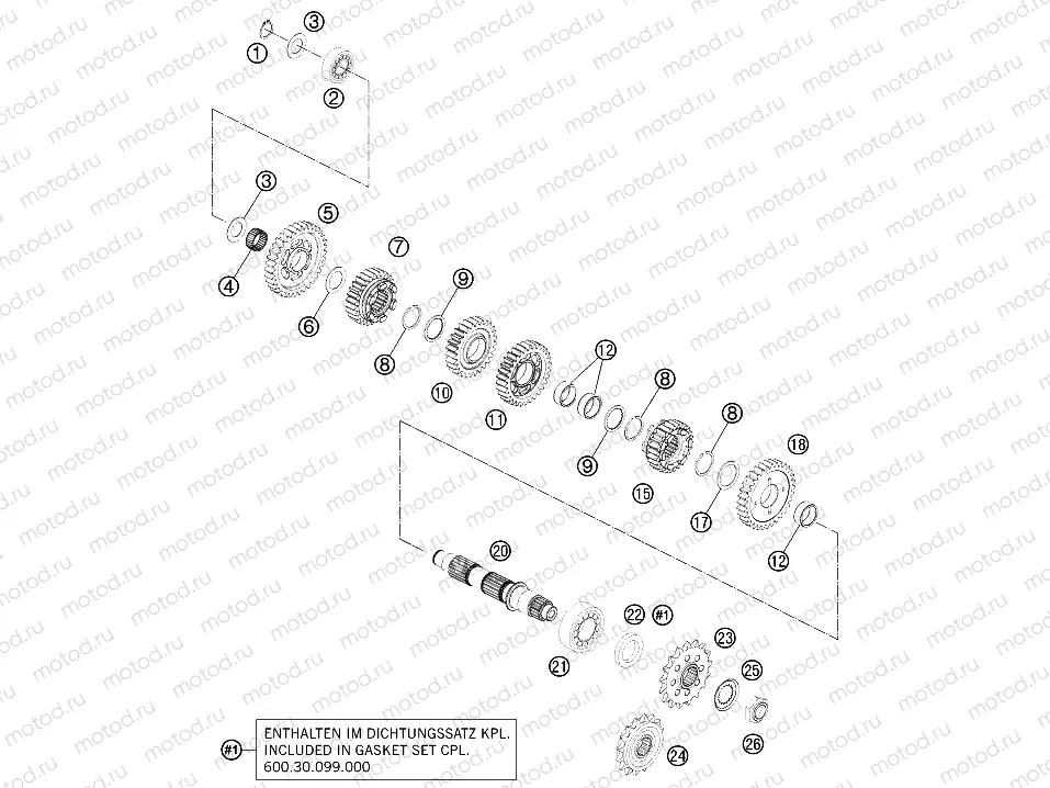 TRANSMISSION II - COUNTERSHAFT
