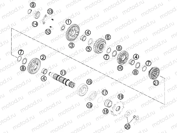 TRANSMISSION II - COUNTERSHAFT