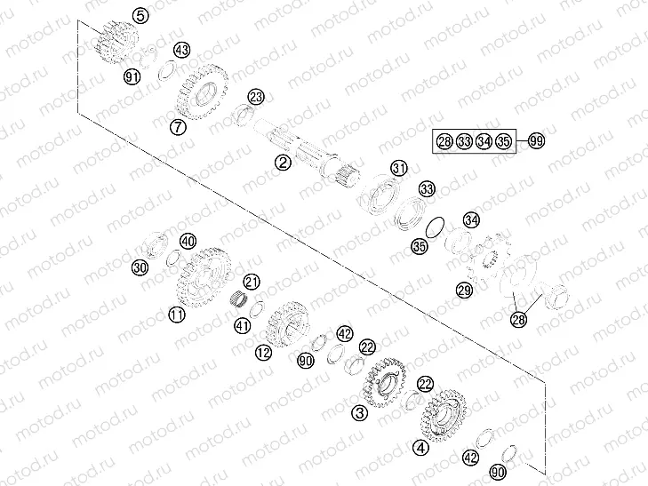 TRANSMISSION II - COUNTERSHAFT