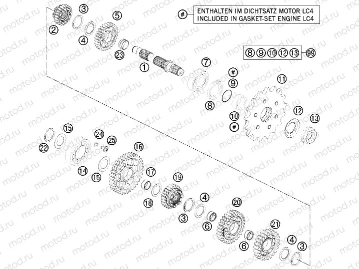 TRANSMISSION II - COUNTERSHAFT