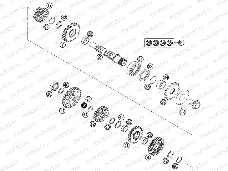 TRANSMISSION II - COUNTERSHAFT