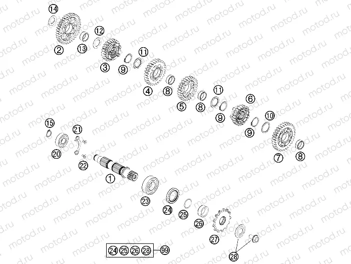 TRANSMISSION II - COUNTERSHAFT