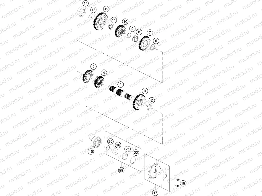 TRANSMISSION II - COUNTERSHAFT