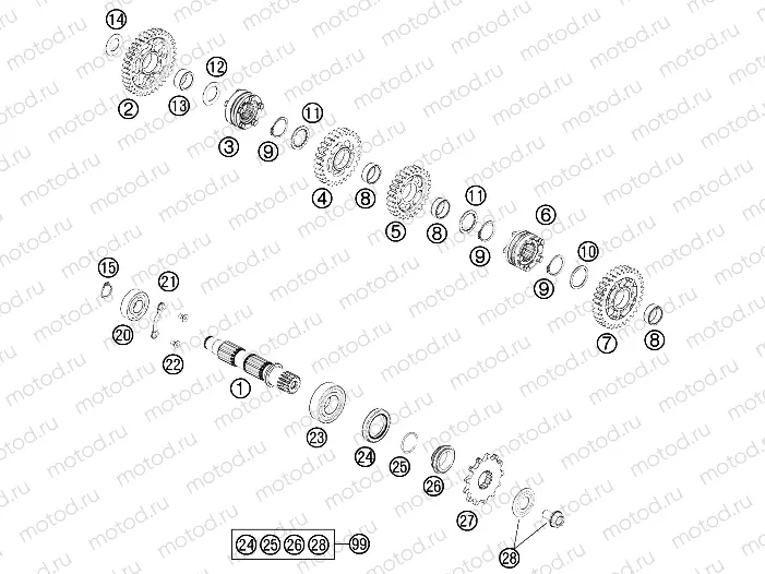 TRANSMISSION II - COUNTERSHAFT