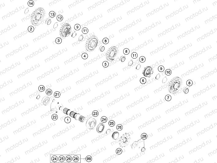 TRANSMISSION II - COUNTERSHAFT