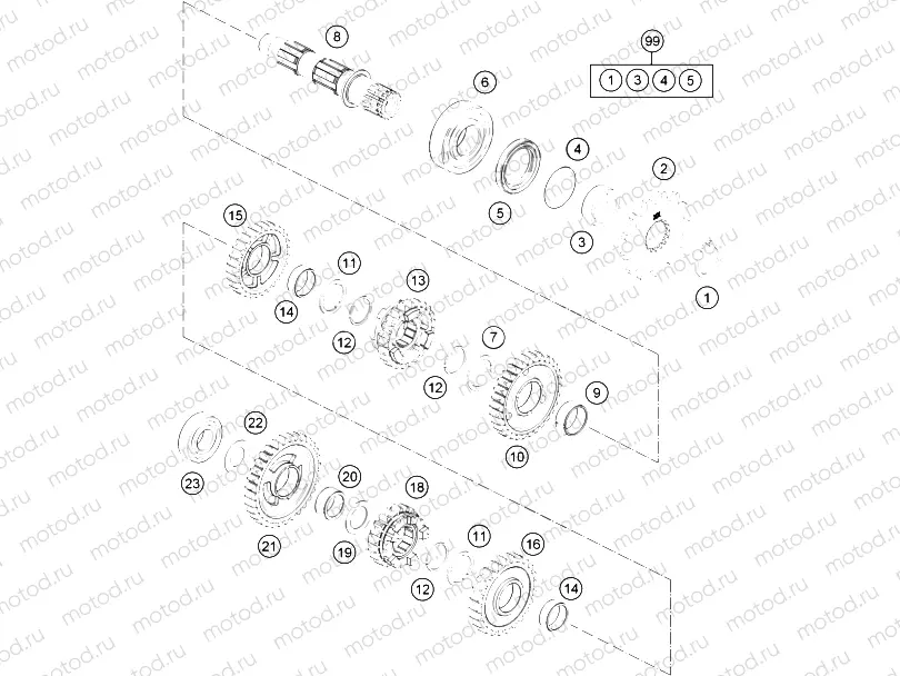 TRANSMISSION II - COUNTERSHAFT