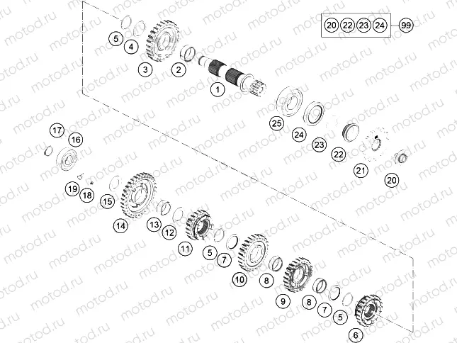 TRANSMISSION II - COUNTERSHAFT
