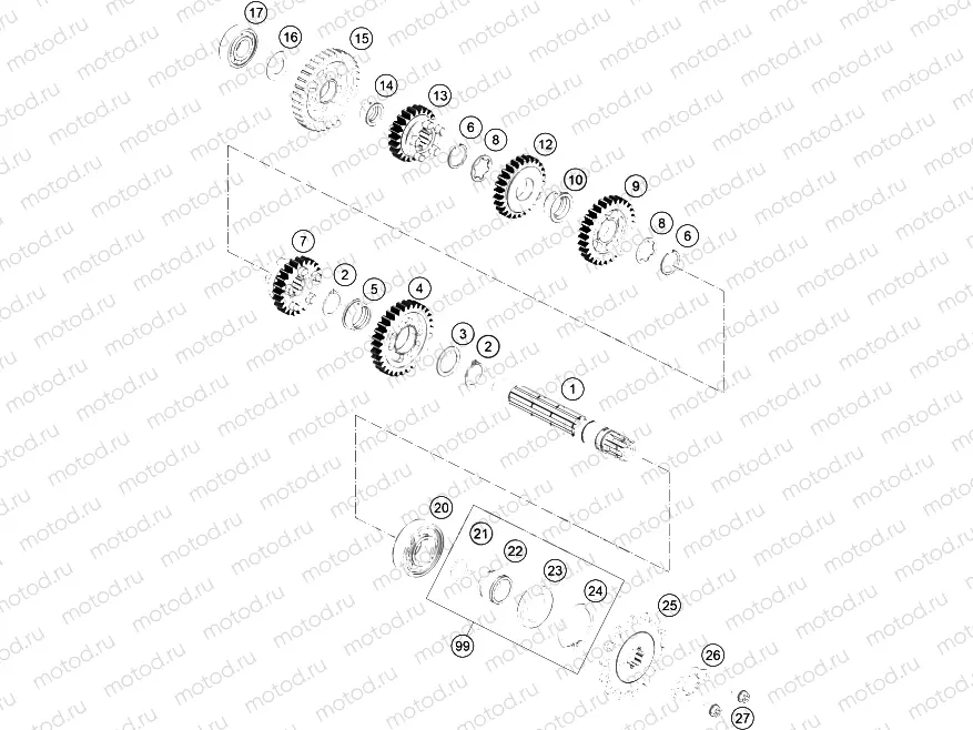 TRANSMISSION II - COUNTERSHAFT
