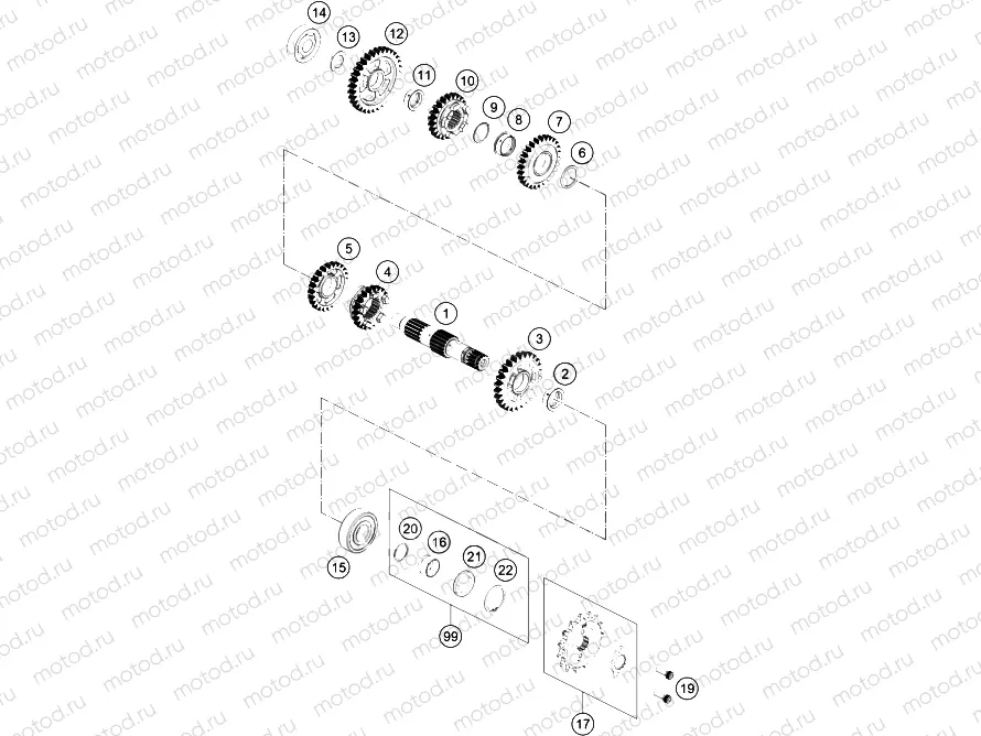 TRANSMISSION II - COUNTERSHAFT