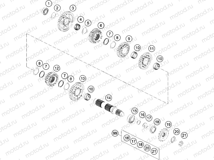 TRANSMISSION II - COUNTERSHAFT