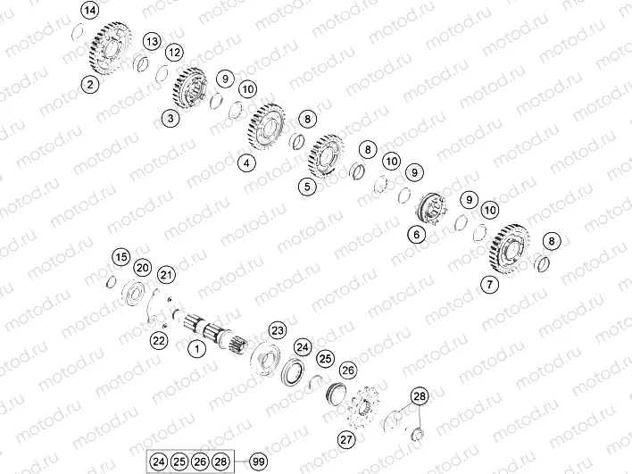 TRANSMISSION II - COUNTERSHAFT